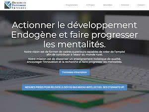 Université Polytechnique Intégrée's official website homepage screenshot