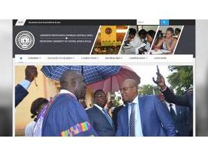 Université Protestante d'Afrique Centrale's official website homepage screenshot