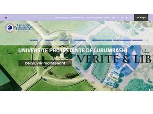 Université Protestante de Lubumbashi's official website homepage screenshot