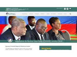 Université Publique de l'Artibonite aux Gonaïves's official website homepage screenshot