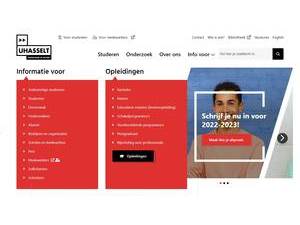 Universiteit Hasselt's official website homepage screenshot
