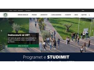 Universiteti Bujqësor i Tiranës's official website homepage screenshot
