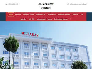 Universiteti Luarasi's official website homepage screenshot