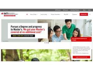 Universiti Antarabangsa INTI's official website homepage screenshot