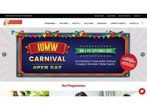 Universiti Malaya-Wales's official website homepage screenshot