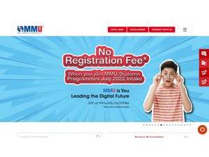 Universiti Multimedia's official website homepage screenshot
