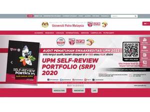 Universiti Putra Malaysia's official website homepage screenshot