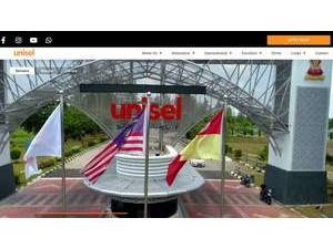 Universiti Selangor's official website homepage screenshot