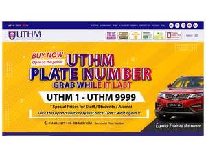 Universiti Tun Hussein Onn Malaysia's official website homepage screenshot