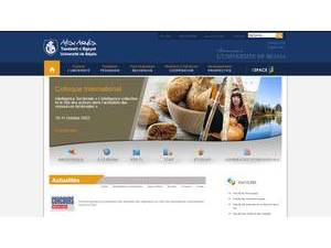 University Abderrahmane Mira of Béjaïa's official website homepage screenshot
