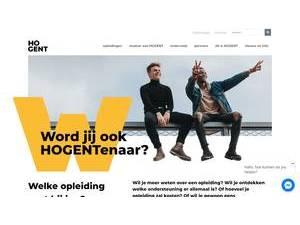 University College Ghent's official website homepage screenshot