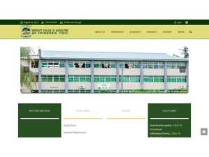 University College of Agriculture and Environmental Studies's official website homepage screenshot