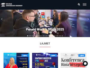 University College of Business's official website homepage screenshot