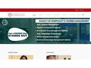 University College of Management Studies's official website homepage screenshot