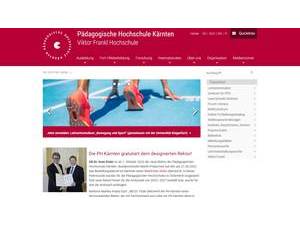University College of Teacher Education Carinthia's official website homepage screenshot