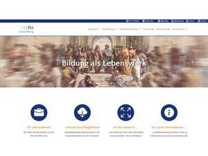 University College of Teacher Education Vorarlberg's official website homepage screenshot