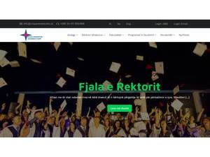 University College Pavarësia Vlorë's official website homepage screenshot