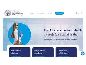 University College Prague's official website homepage screenshot