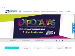 University Foundation Comfamiliar Risaralda's official website homepage screenshot