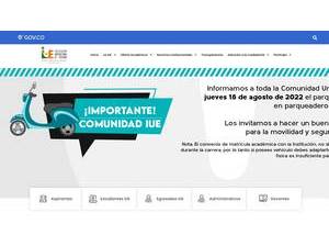 University Institute of Envigado's official website homepage screenshot