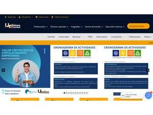 University Institution of Colombia - University of Colombia's official website homepage screenshot