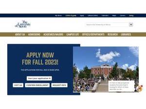 University of Akron's official website homepage screenshot