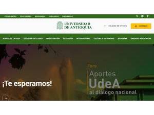 University of Antioquia's official website homepage screenshot