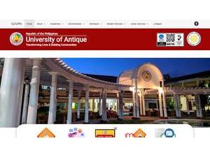 University of Antique's official website homepage screenshot
