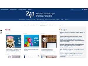 University of Applied Health Sciences, Zagreb's official website homepage screenshot
