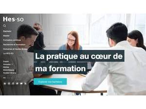 University of Applied Sciences and Arts Western Switzerland's official website homepage screenshot