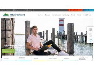University of Applied Sciences Burgenland's official website homepage screenshot