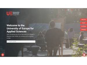 University of Applied Sciences Europe's official website homepage screenshot