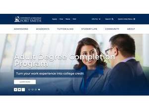 University of Arkansas - Fort Smith's official website homepage screenshot