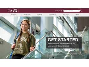 University of Arkansas at Little Rock's official website homepage screenshot