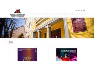 University of Arts Targu Mures's official website homepage screenshot