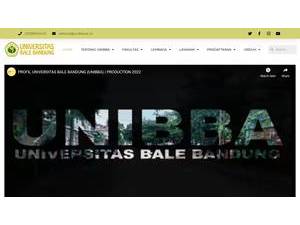 University of Bale Bandung's official website homepage screenshot