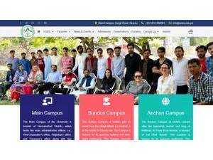 University of Baltistan, Skardu's official website homepage screenshot