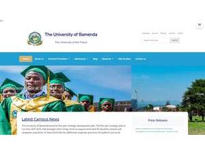 University of Bamenda's official website homepage screenshot