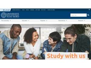 University of Bari Aldo Moro's official website homepage screenshot