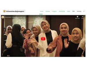 University of Bojonegoro's official website homepage screenshot