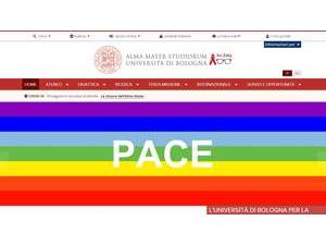 University of Bologna's official website homepage screenshot