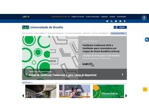 University of Brasília's official website homepage screenshot
