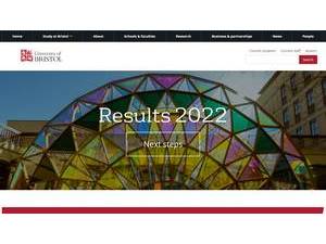 University of Bristol's official website homepage screenshot