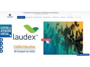 University of Business and Pedagogical Development's official website homepage screenshot