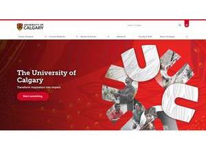 University of Calgary's official website homepage screenshot