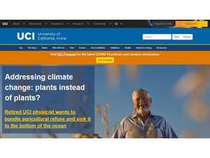 University of California, Irvine's official website homepage screenshot