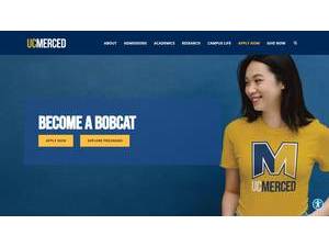University of California, Merced's official website homepage screenshot