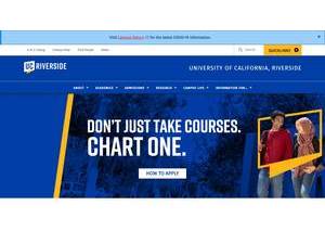 University of California, Riverside's official website homepage screenshot