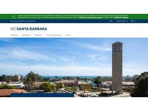 University of California, Santa Barbara's official website homepage screenshot