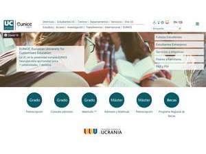 University of Cantabria's official website homepage screenshot